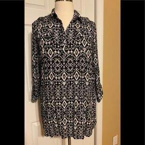 Bit & Bridle black and white tunic - size XL (16)